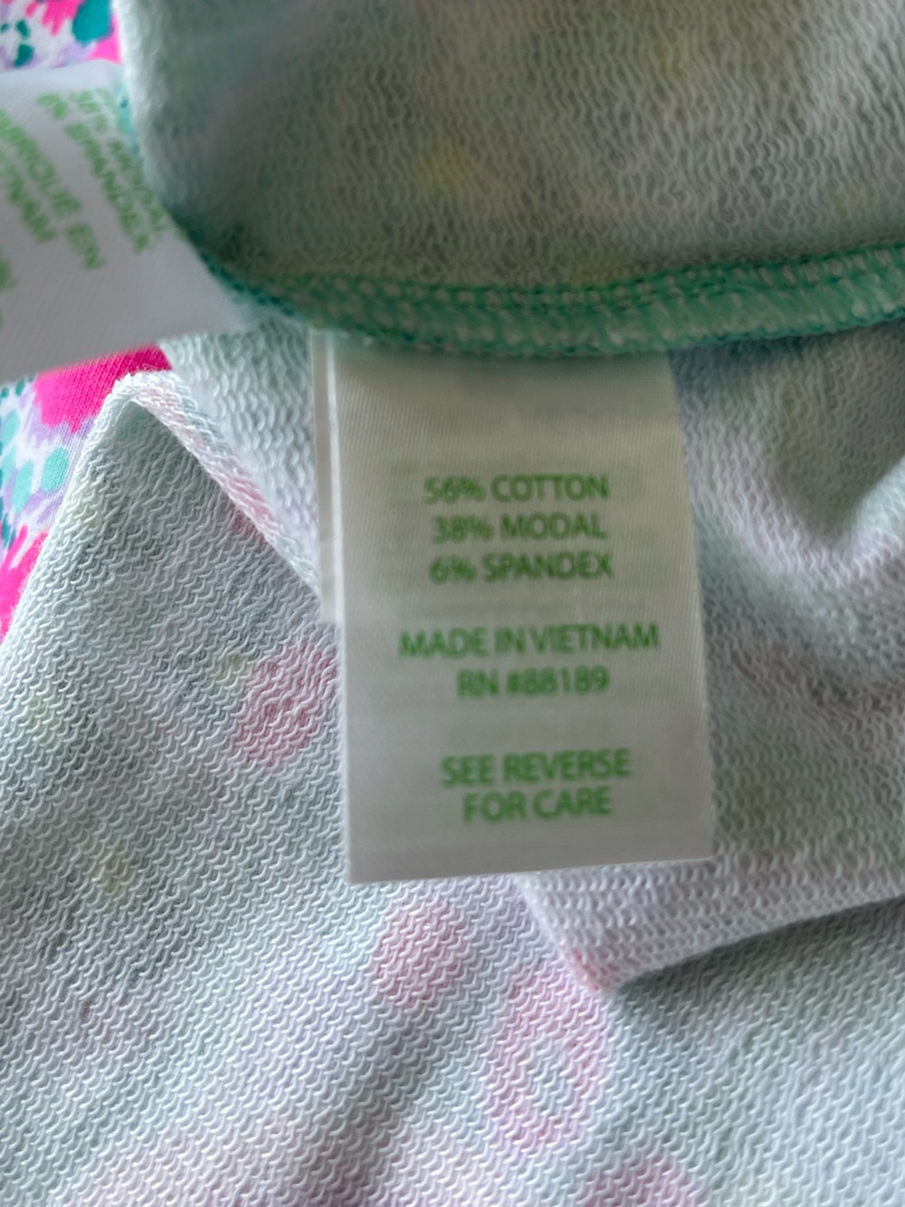 LILLY PULITZER Tropical Print Half-Zip Pullover - Pink & Aqua multicolor - Picture 8 of 8